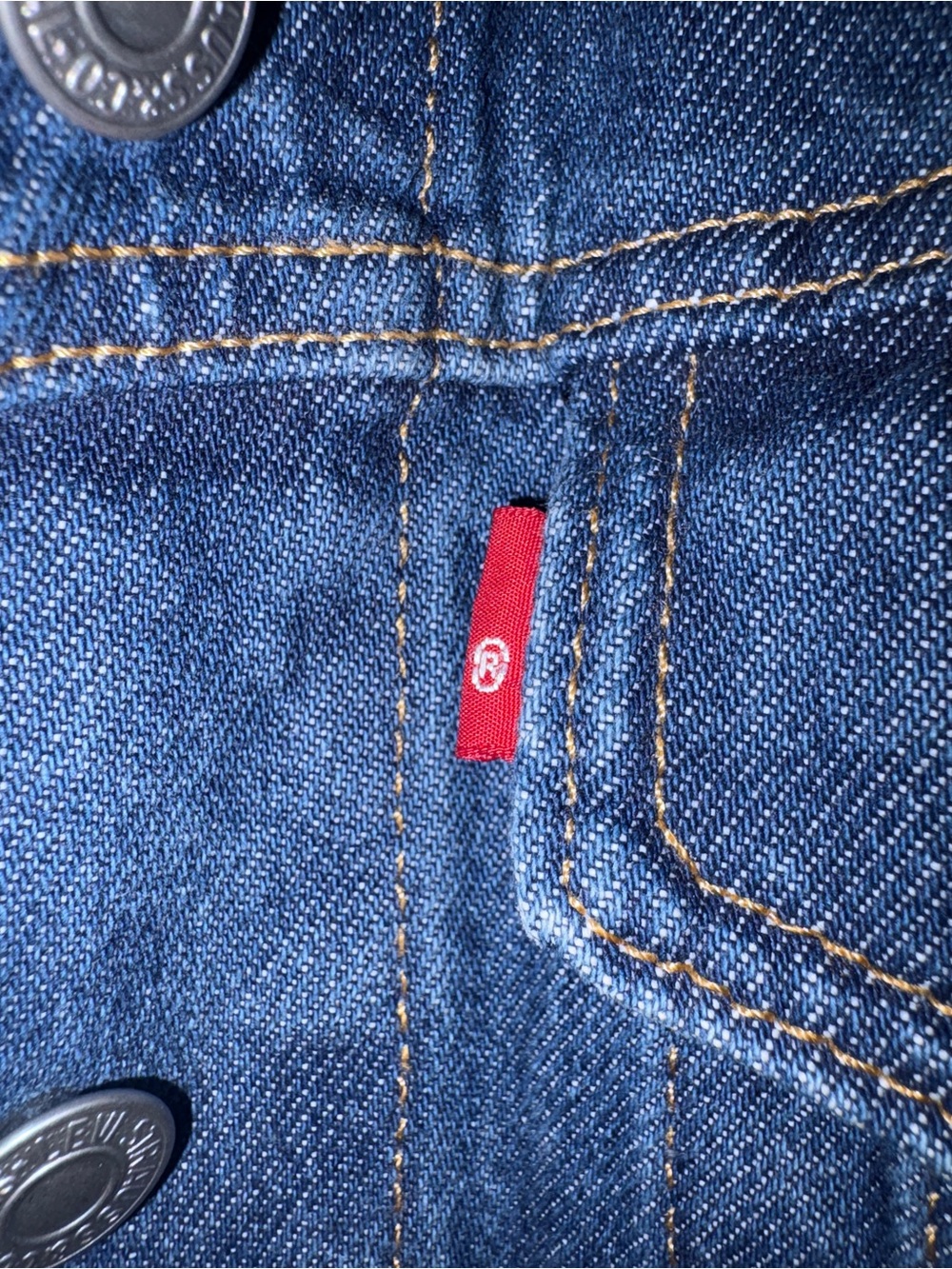 Levi's Classic Blue Denim trucker Jacket size S - Picture 3 of 4
